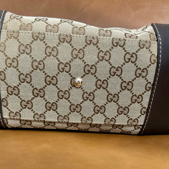 Gucci GG Canvas Web Sherry Line Tote Bag - Picture 2 of 10